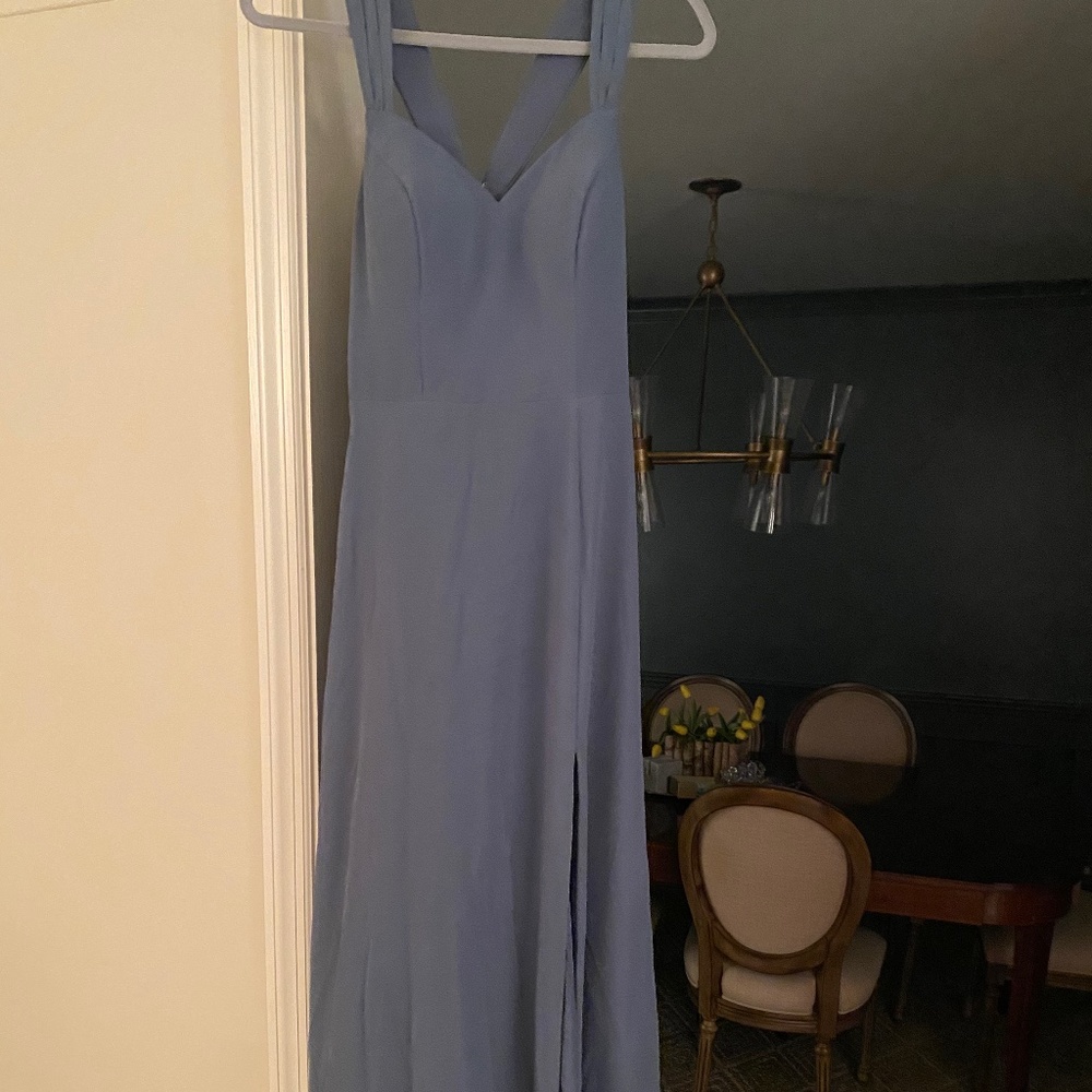 Twilight (Blue-Gray) Floor length Bridesmaid Dress size 6